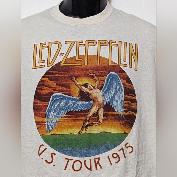 Men's Led Zeppelin Official 1975 US Tour Graphic T-shirt Size Medium - Picture 4 of 4